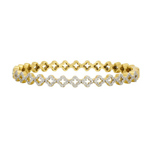 Freida Rothman Nautical Clover Hinge Bangle