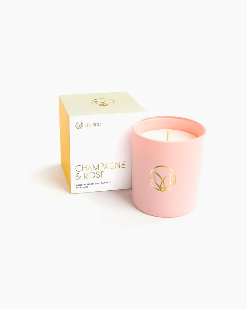 Musee Champagne & Rose Soy Candle